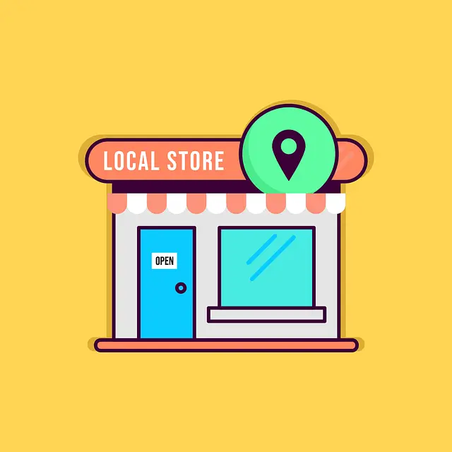 An image of a cartoon storefront with a sigh that says "Local Store". Localized SEO. Optimize your website’s on-page and off-page SEO with local keywords.